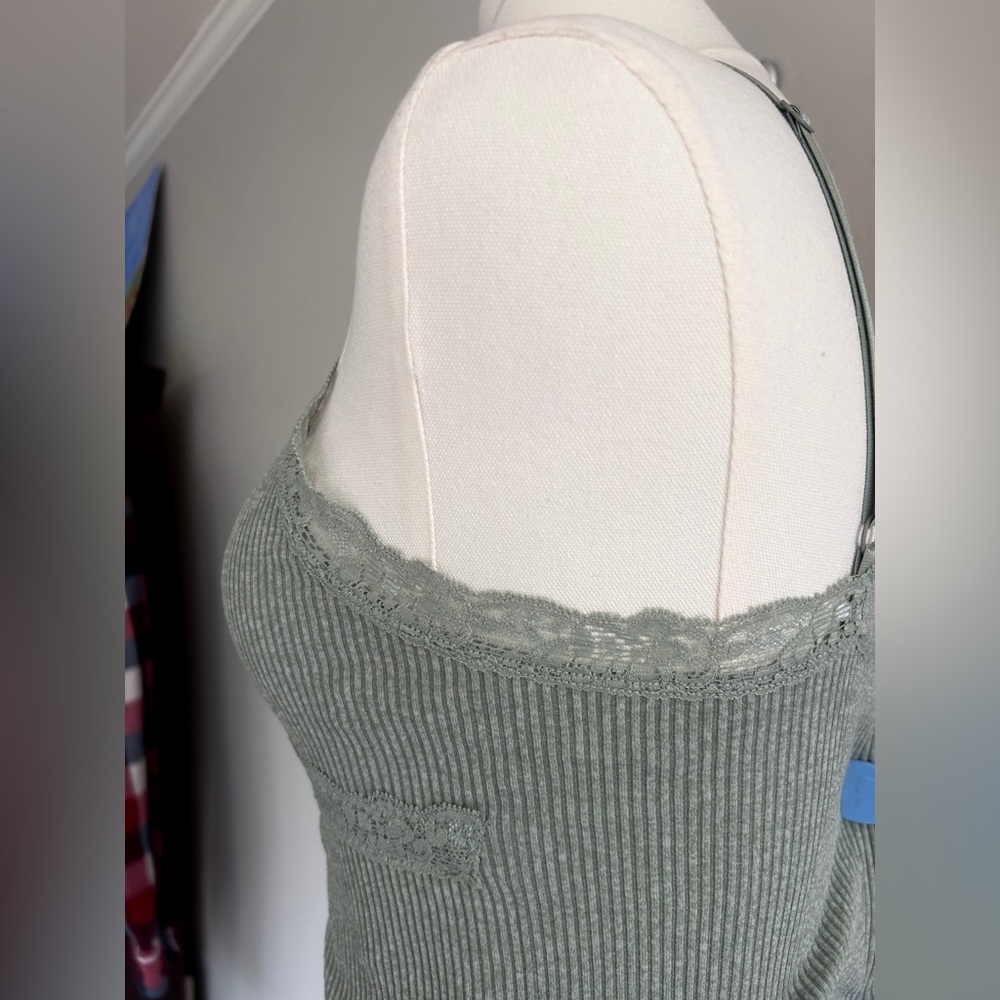 GYPSY & JADE Babydoll Lace Trim Cami Ruffle Hem Tank Y2K Coquette Fairy | S / M - Picture 5 of 10